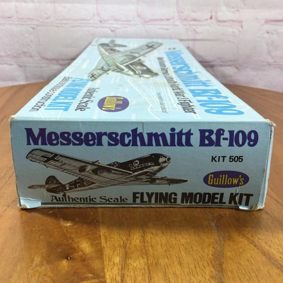 Vintage Guillow Messerschmitt BF-109 Authentic Scale Flying Model Kit - Picture 4 of 14